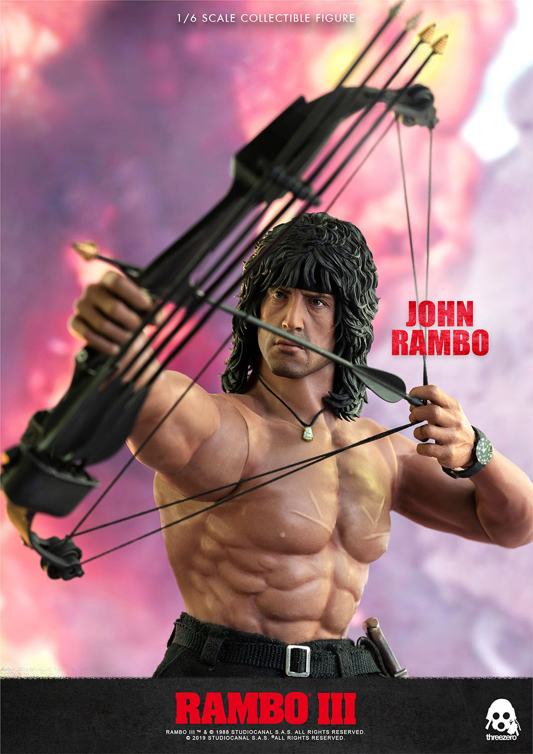 零元拍：Threezero：1/6《Rambo III/第一滴血3》- John Rambo/约翰·兰博 可动人偶3Z0169