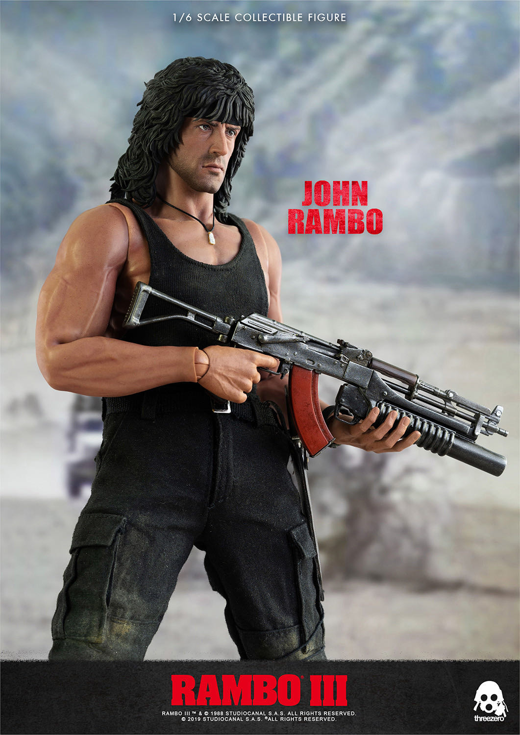 零元拍：Threezero：1/6《Rambo III/第一滴血3》- John Rambo/约翰·兰博 可动人偶3Z0169