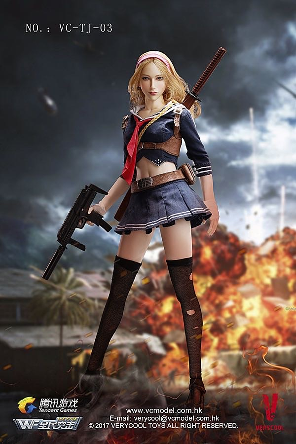 零元拍：VC-TJ-03 腾讯游戏 1/6 全民突击 第三弹 刀锋少女。