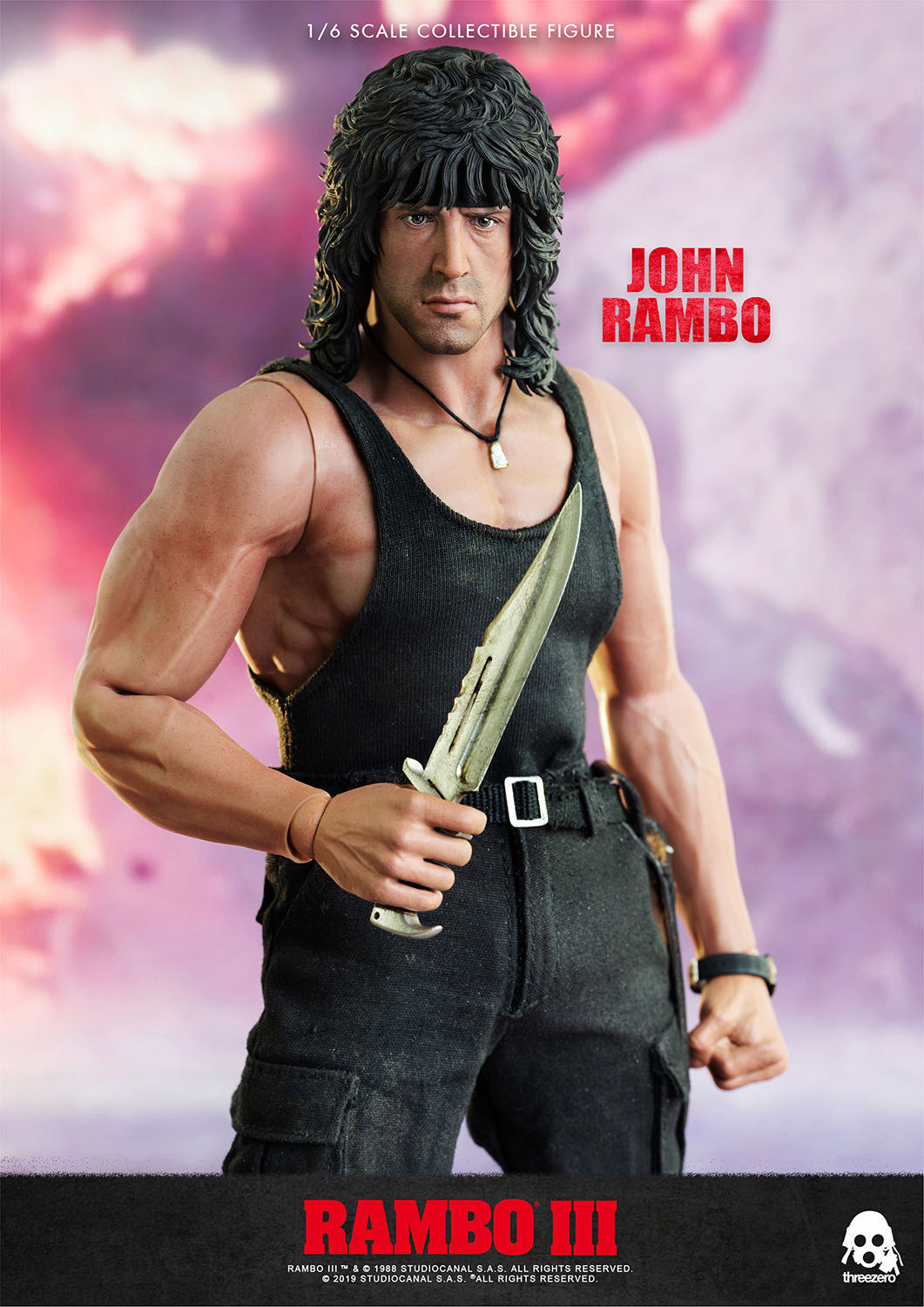 零元拍：Threezero：1/6《Rambo III/第一滴血3》- John Rambo/约翰·兰博 可动人偶3Z0169