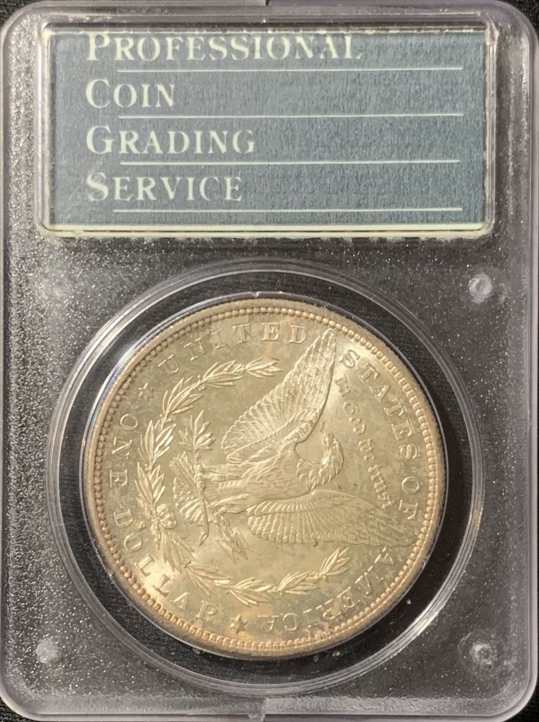 紫瑗钱币—微拍第130期  美国 1882年 S版 摩根 一美元 PCGS MS65 古董老绿盒