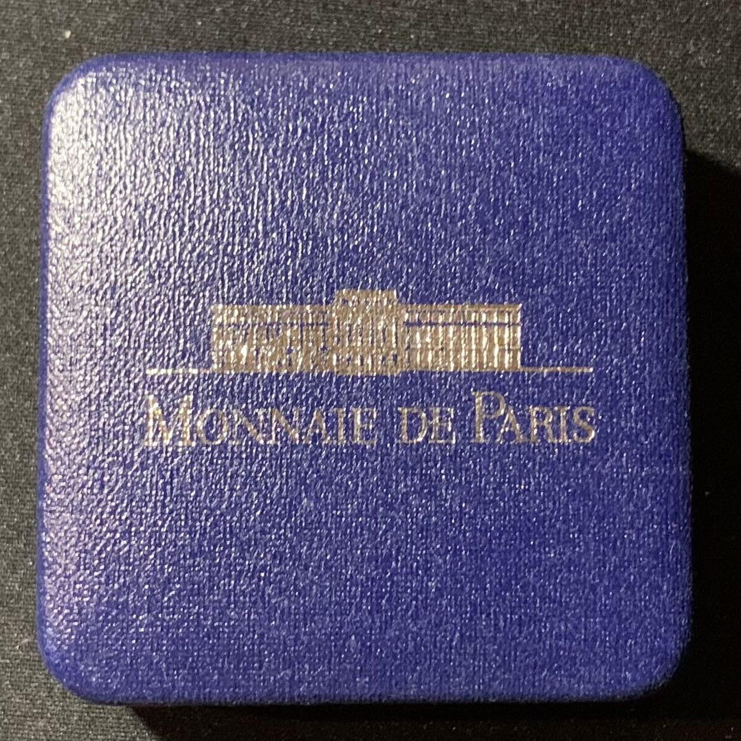 紫瑗钱币—微拍第130期  法国 1993年 地中海运动会 游泳 100法郎15欧元 22.2克 0.9银 精制 原盒证书