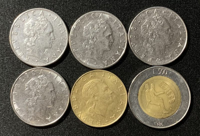 紫瑗钱币—微拍第135期  - 意大利 圣马力诺 流通纪念币 6枚一组 各不相同