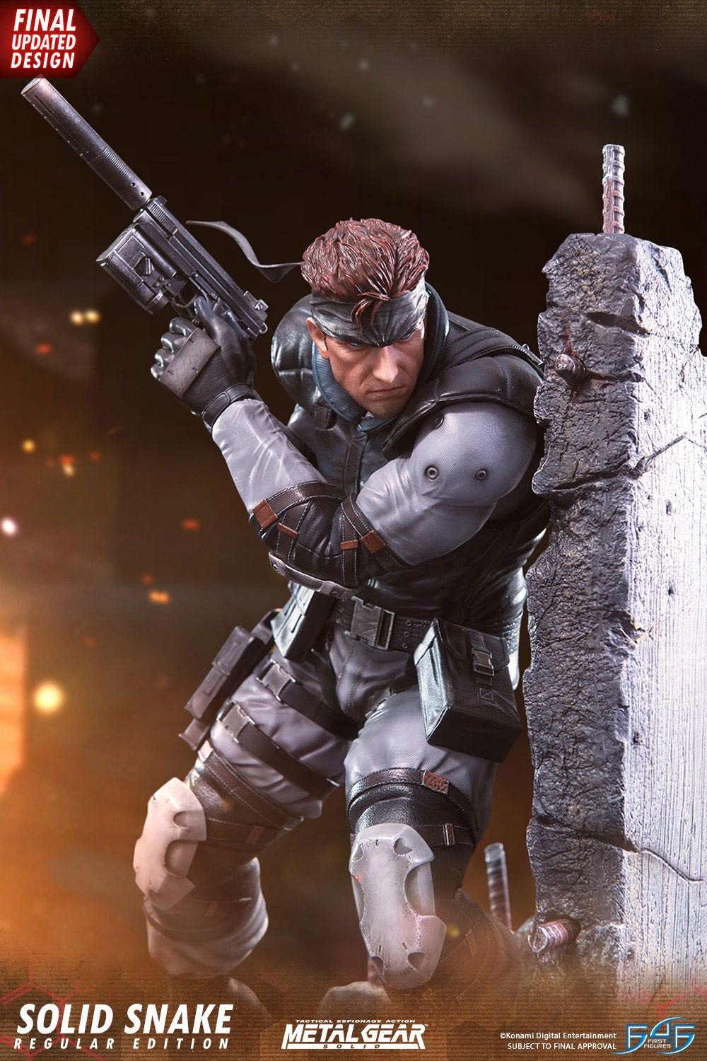 零元拍：First 4 Figures： 17.5寸 合金装备 - 斯内克/SOLID SNAKE 雕像