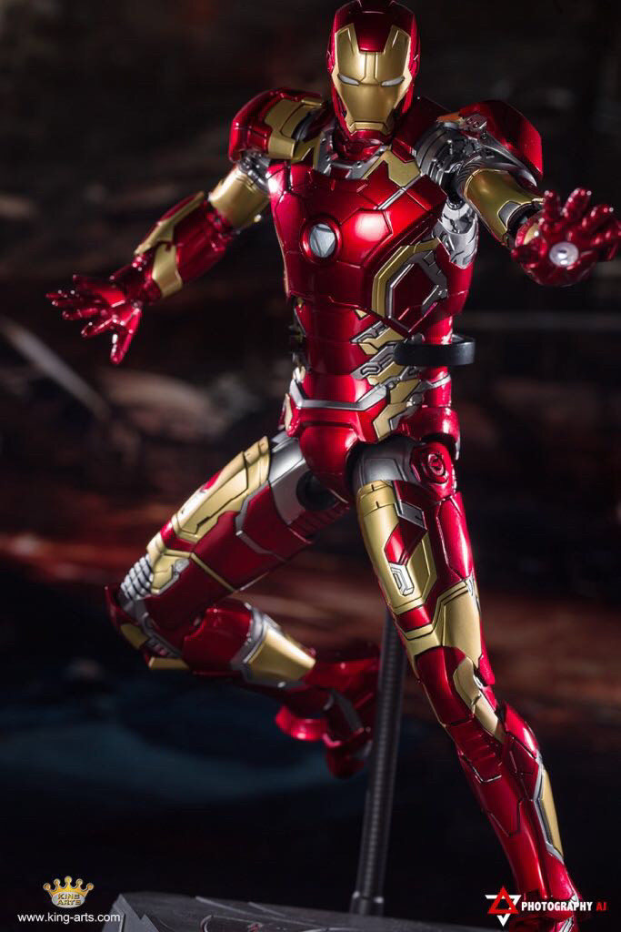 零元拍：King Arts 1/9 DFS009合金可动钢铁侠MK43