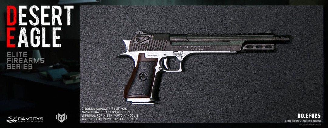 零元拍：1/6 模型 沙漠之鹰套装 DAM EF025 沙漠之鹰手鎗(不锈刚银色)