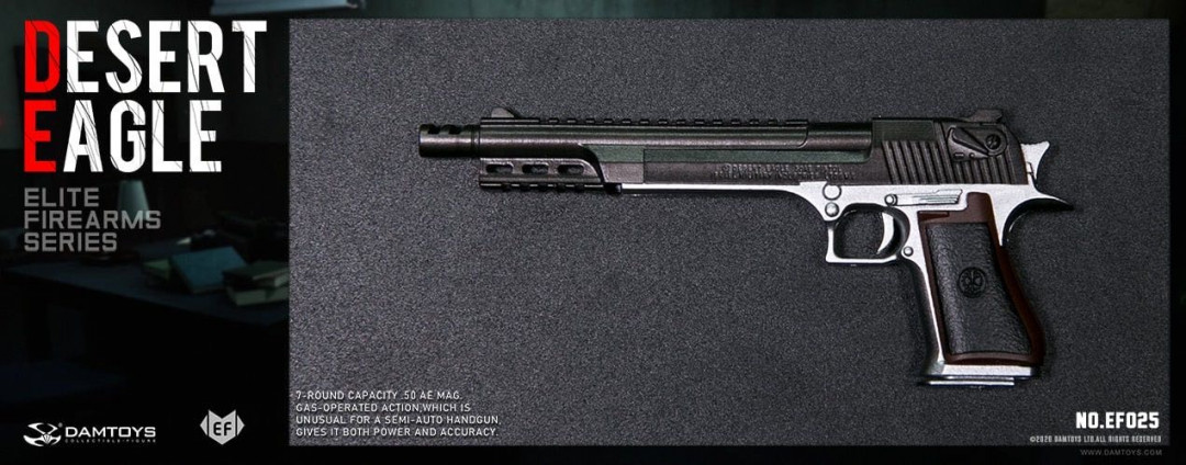 零元拍：1/6 模型 沙漠之鹰套装 DAM EF025 沙漠之鹰手鎗(不锈刚银色)