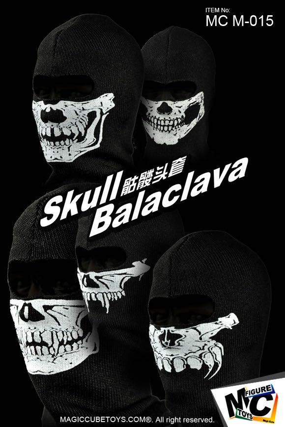 零元拍：MCTOYS：1/6比例 骷髅头套/Skull Balaclava x5 套装，一套有五只头套