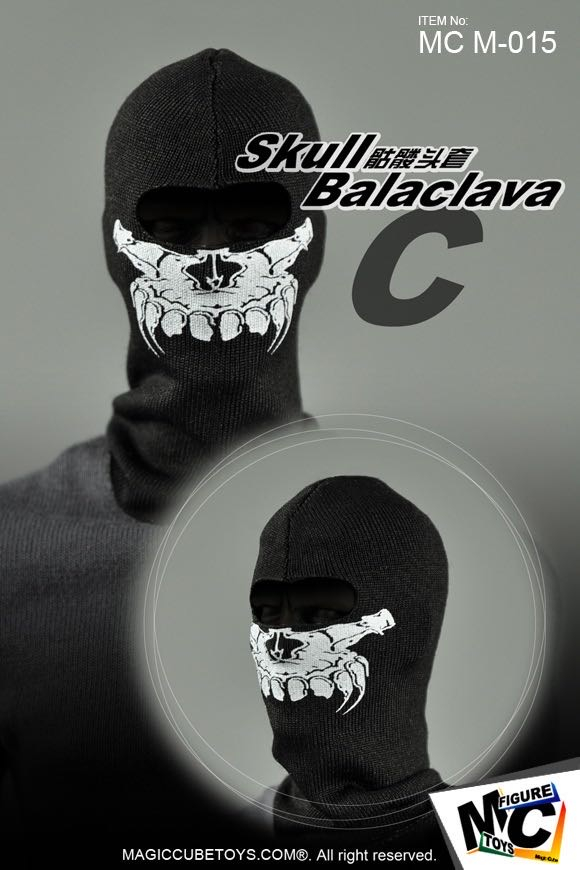 零元拍：MCTOYS：1/6比例 骷髅头套/Skull Balaclava x5 套装，一套有五只头套