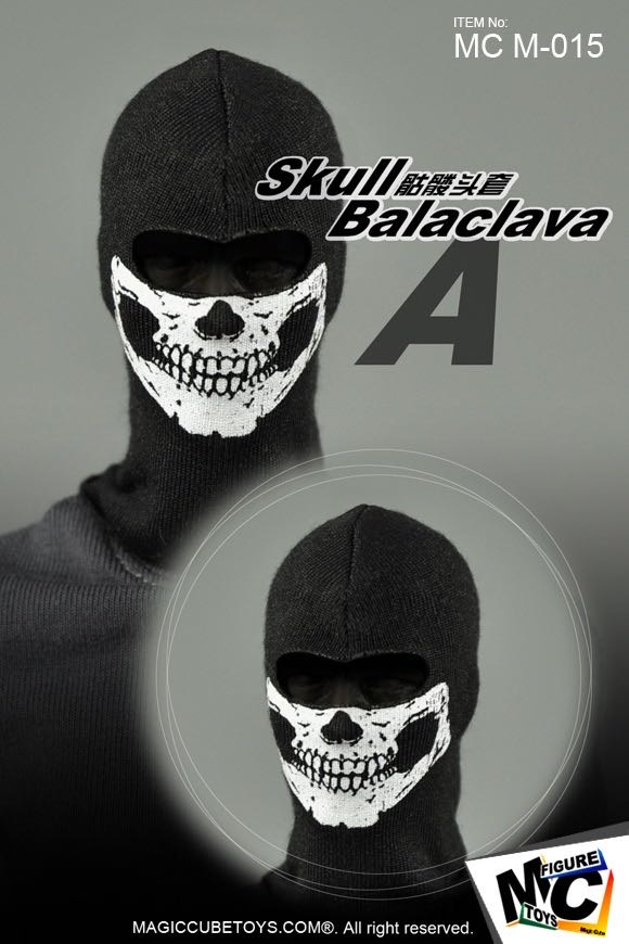 零元拍：MCTOYS：1/6比例 骷髅头套/Skull Balaclava x5 套装，一套有五只头套