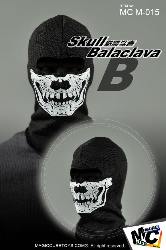 零元拍：MCTOYS：1/6比例 骷髅头套/Skull Balaclava x5 套装，一套有五只头套
