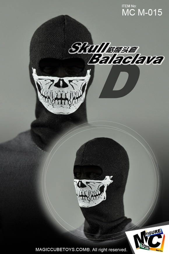 零元拍：MCTOYS：1/6比例 骷髅头套/Skull Balaclava x5 套装，一套有五只头套
