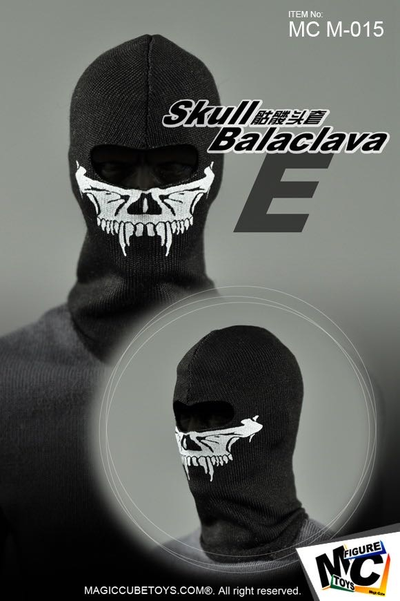 零元拍：MCTOYS：1/6比例 骷髅头套/Skull Balaclava x5 套装，一套有五只头套