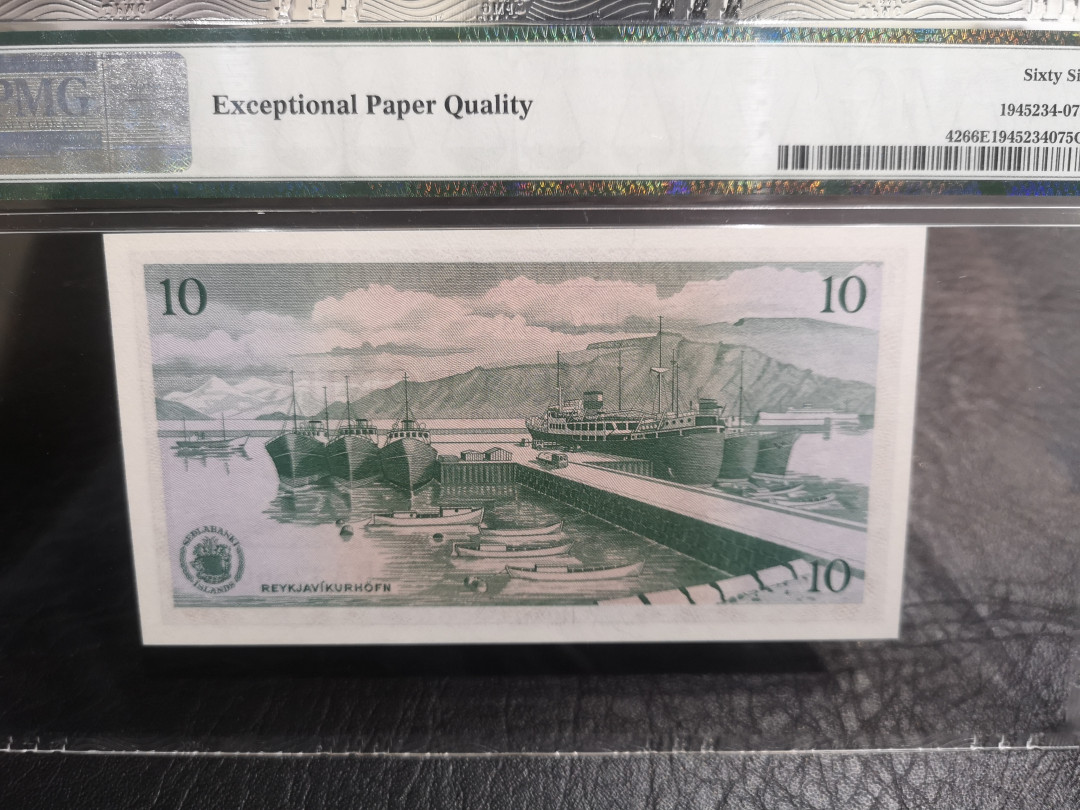 《外钞收藏家》第一百零一期拍卖 1961年冰岛10克朗  PMG66  BWC作品