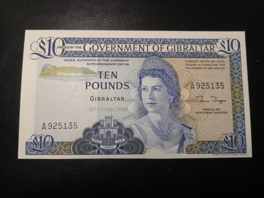 《外钞收藏家》第一百零一期拍卖 1986年直布罗陀10镑 A冠 全新UNC