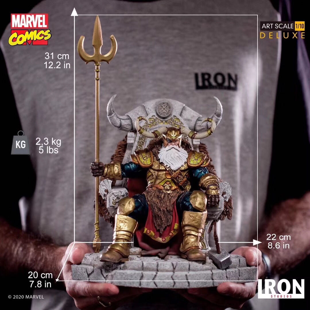 零元拍：IronStudios MARCAS26220-10 1/10漫威漫画 众神之王 奥丁 雕像