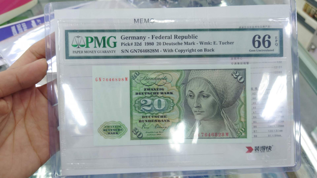 陆续更新~【囧羊收藏】精选微拍第15期~2021年第六期 世界精品纸币荟萃 1980年德国20马克 PMG66E全新绝品