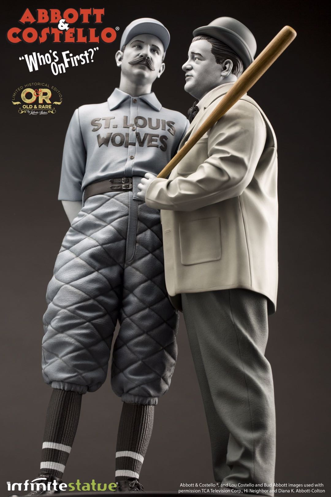 零元拍：Infinite Statue: 1/6《亚伯特与卡斯提洛》- 谁在一垒？ 雕像