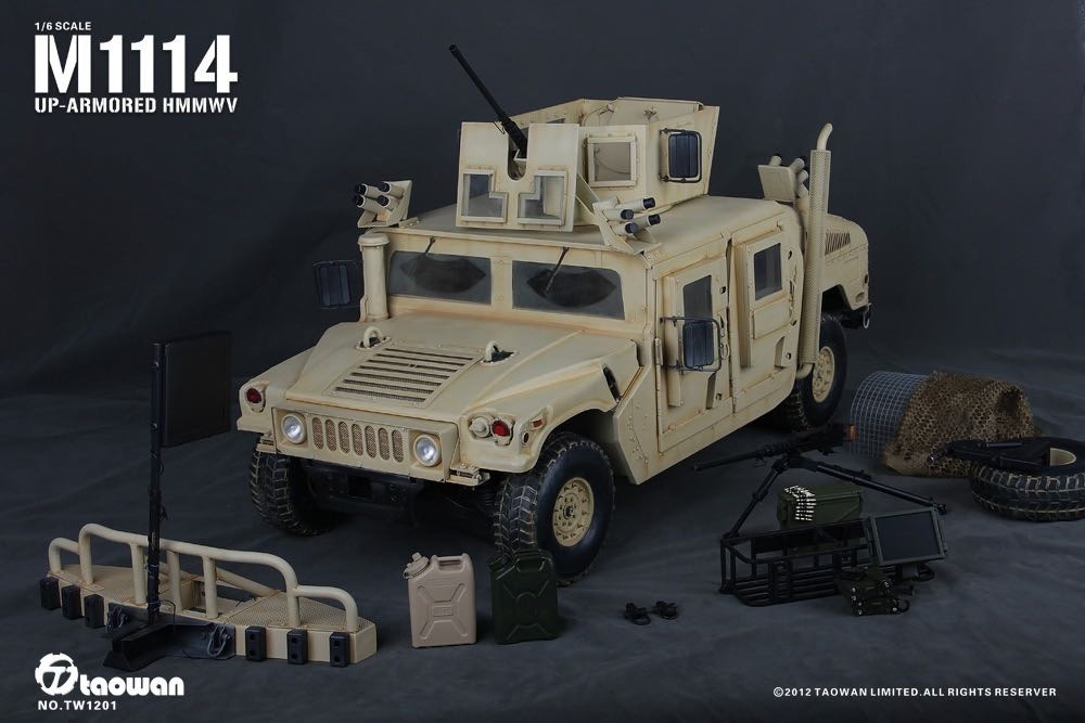 零元拍：淘玩Taowan绝版：1/6比例- 全金属 M1114附加重装甲战术型悍马