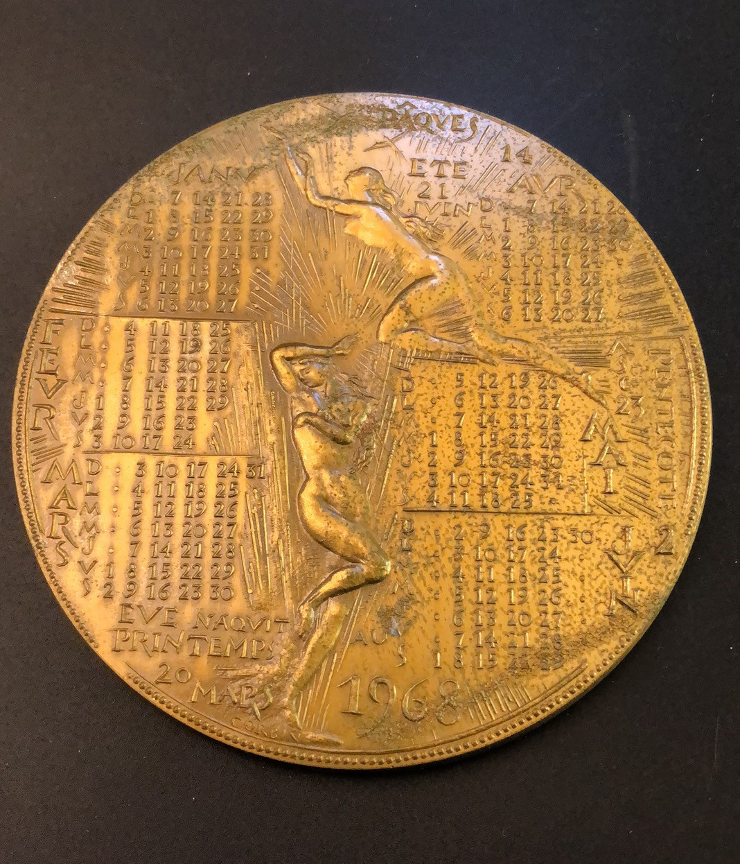 第十六场新艺术麦朵尔 1968手雕日历章