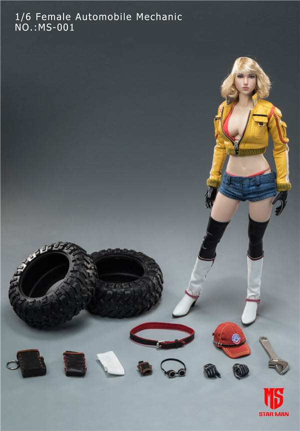 零元拍： 星漫SEAR MAN 1/6 女汽车修理工 可动人偶 （MS-001