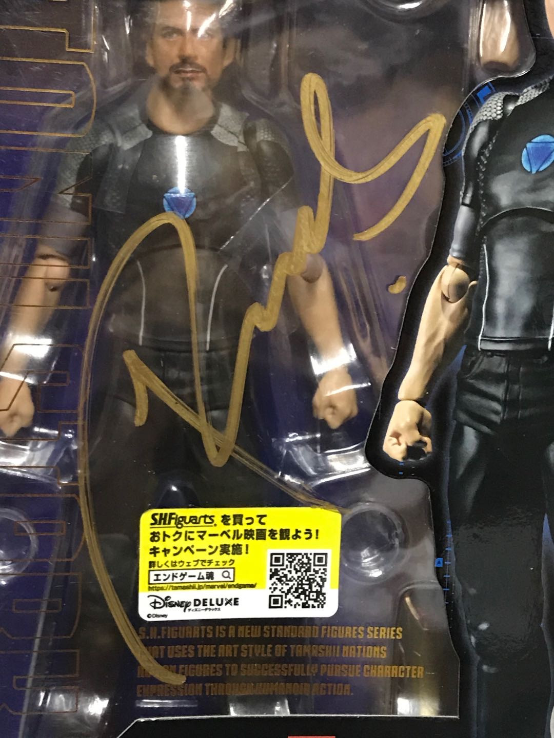 零元拍：小罗伯特-唐尼 亲笔签名 日本原版 万代 SHF 钢铁侠3 托尼 斯塔克 调试版可动人偶