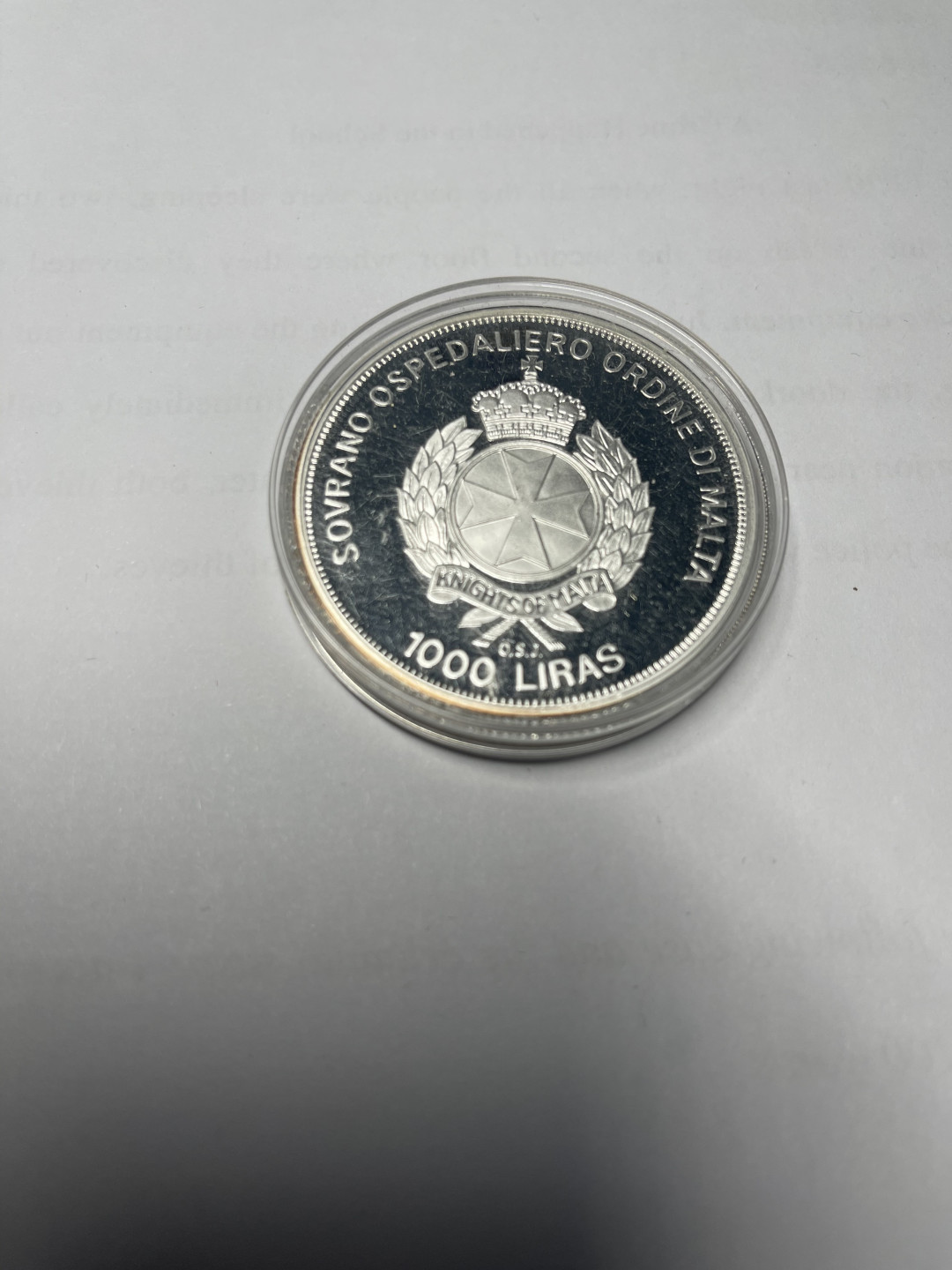 CSIS-GREAT评级精品钱币拍卖第七十九期 马耳他骑士团2005年教皇本笃十六世精制镀金镶水晶十字架纪念银币