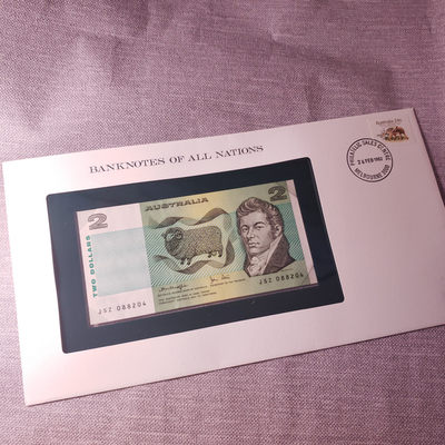 0起1加-纯粹捡漏拍-12场 - 【大洋洲】富兰克林邮钞封-澳大利亚2元