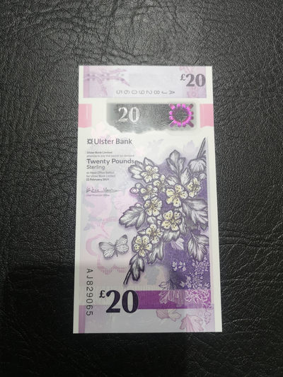 《外钞收藏家》第一百零二期拍卖 - 2020年北爱尔兰 阿尔斯特银行20镑 全新UNC