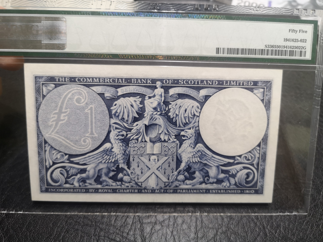 《外钞收藏家》第一百零二期拍卖 1958年苏格兰1镑  1996年10美元 大头版 PMG55 BWC出品