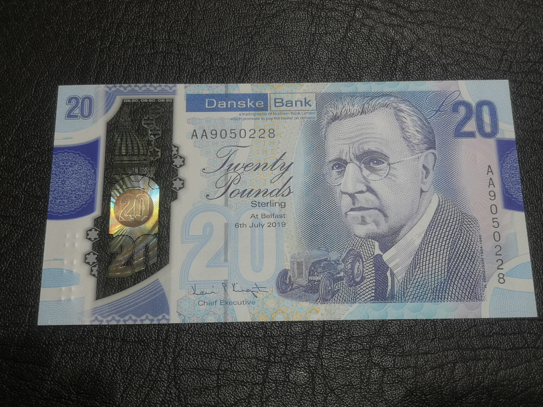 《外钞收藏家》第一百零二期拍卖 2020年北爱尔兰 丹斯克银行20镑 全新UNC  AA首发冠