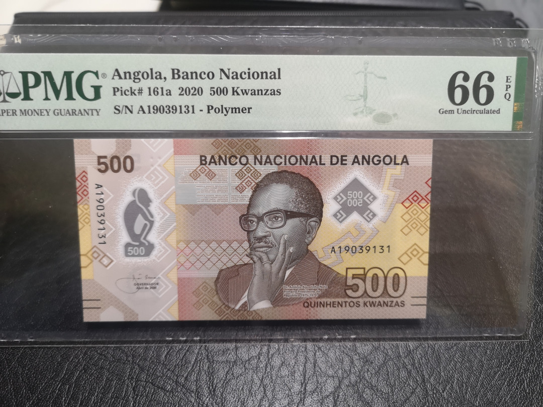 《外钞收藏家》第一百零二期拍卖 2020年安哥拉500  PMG66