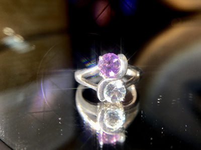 925银 戒指 紫水晶 15号手寸 纯天然 - 925银 戒指 紫水晶 15号手寸 纯天然