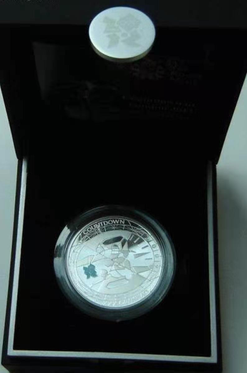 【币观天下】第138场钱币拍卖 英国2012年伦敦奥运倒计时加厚银币 