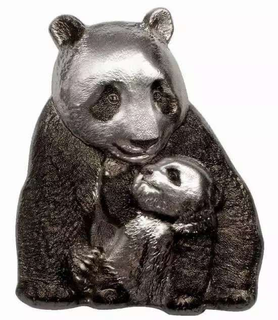 【币观天下】第138场钱币拍卖 库克2017年幸运大熊猫88克仿真大银币