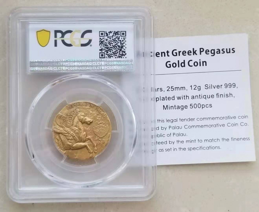 【币观天下】第138场钱币拍卖 PCGS世界珍稀币复刻系列古希腊宙斯飞马金币MS70评级币