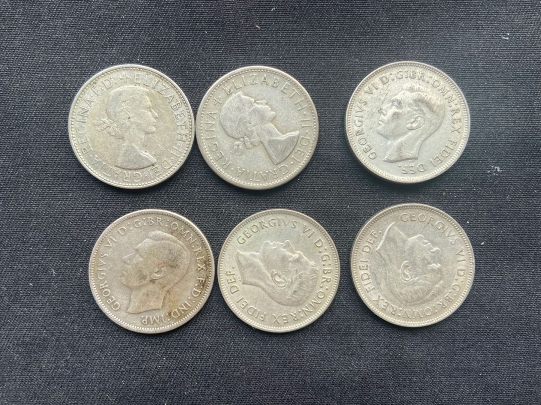 【币观天下】第138场钱币拍卖 澳大利亚银币6枚【不同头像】