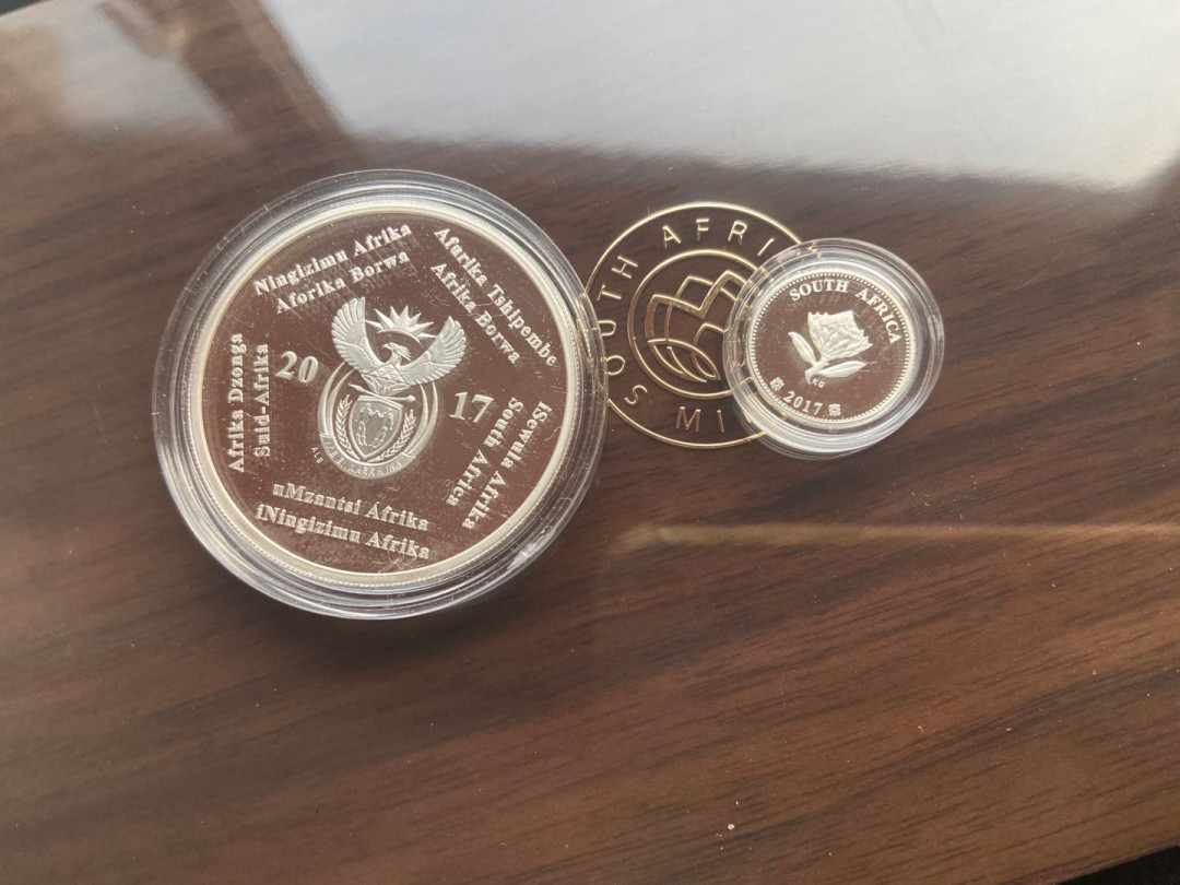 【币观天下】第138场钱币拍卖 【南非】大小心脏套装【大心脏+小心脏+模型】