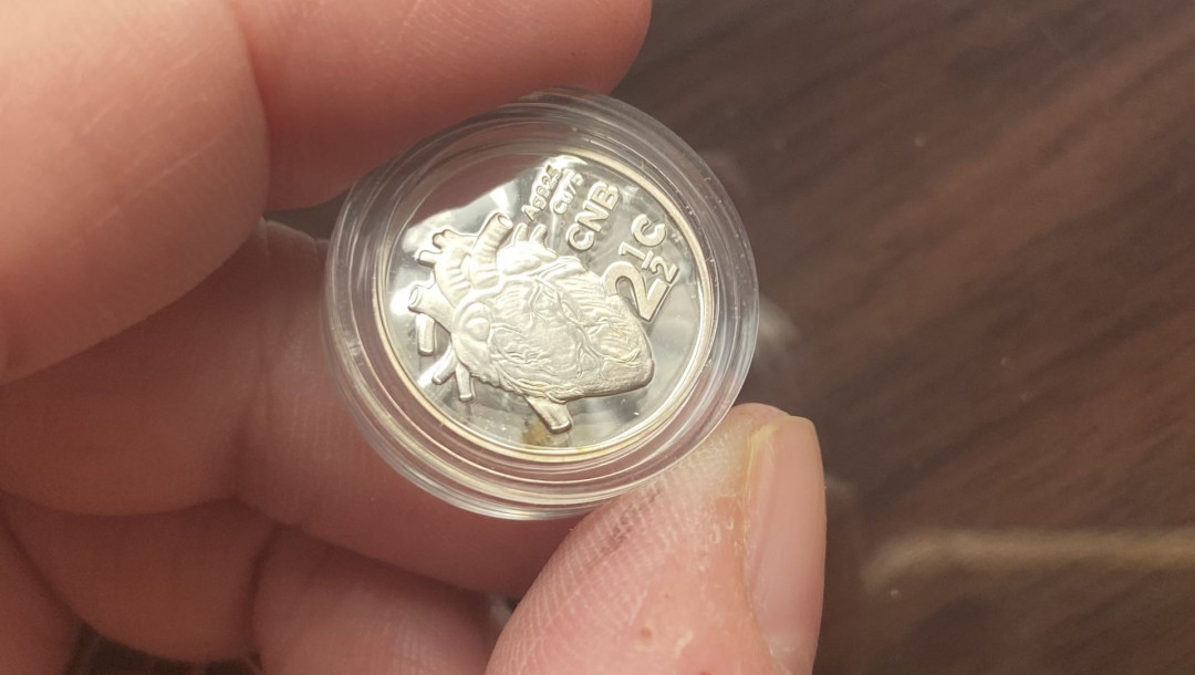 【币观天下】第138场钱币拍卖 【南非】大小心脏套装【大心脏+小心脏+模型】