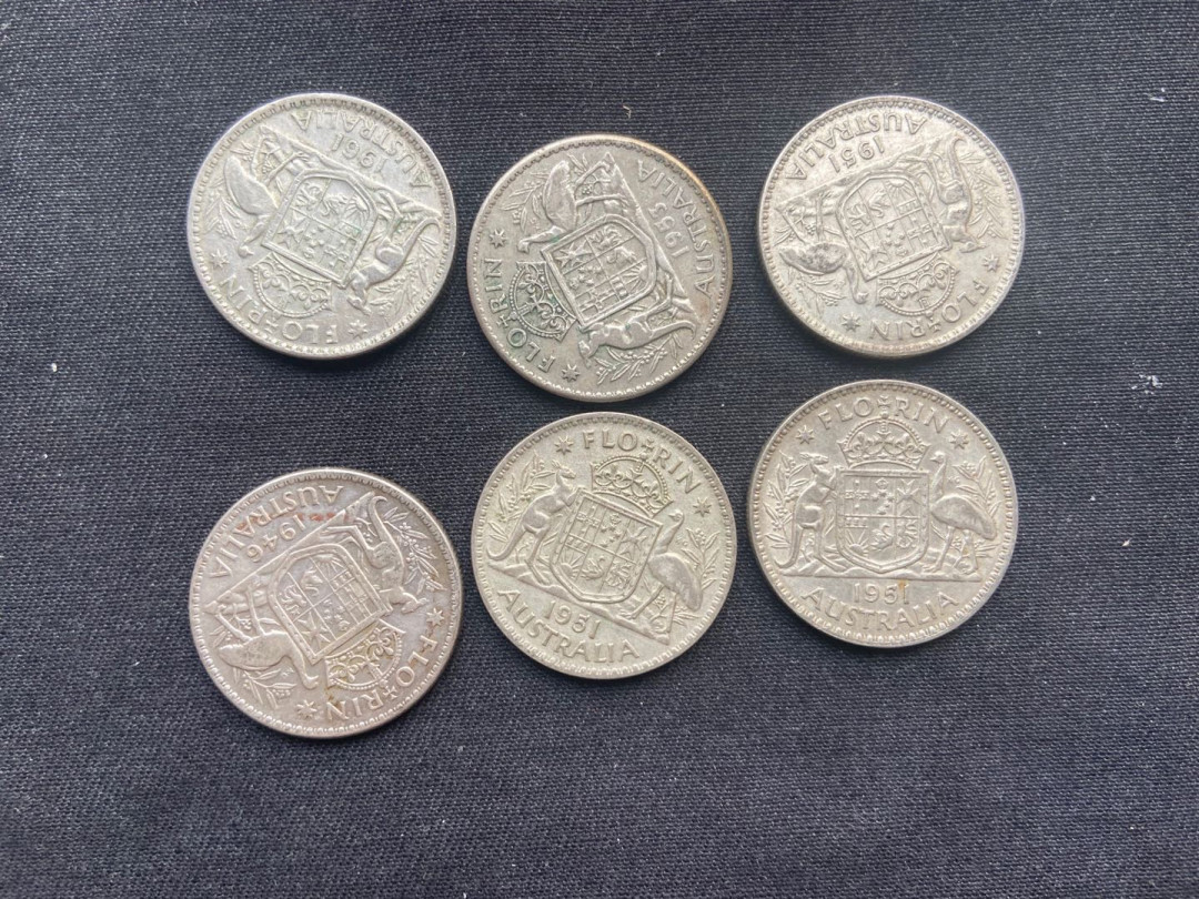 【币观天下】第138场钱币拍卖 澳大利亚银币6枚【不同头像】