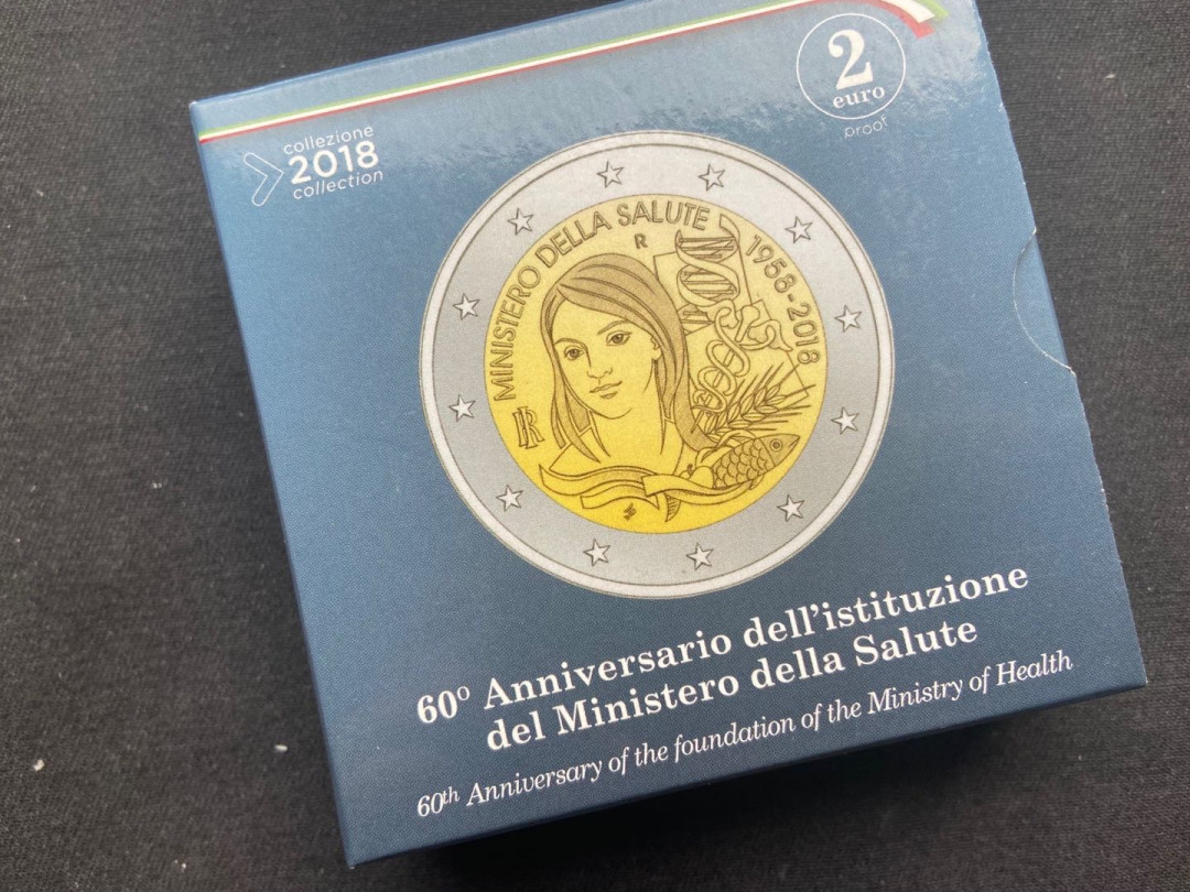 【币观天下】第138场钱币拍卖 2欧元精制币意大利医保部60周年