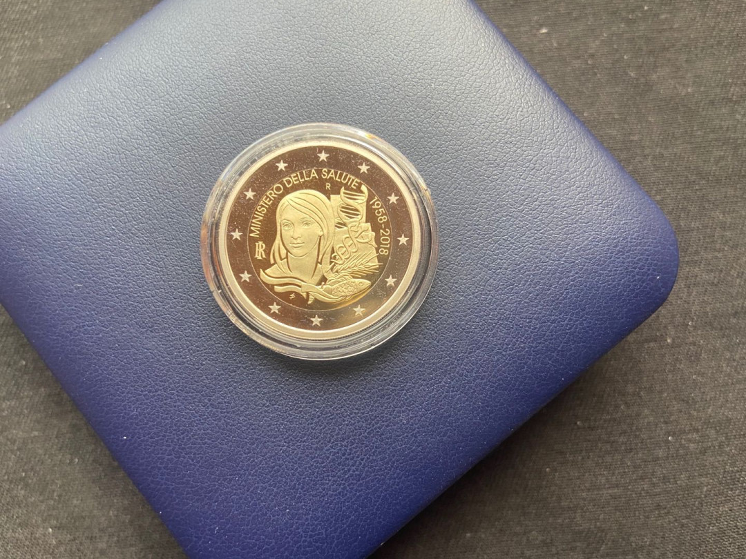 【币观天下】第138场钱币拍卖 2欧元精制币意大利医保部60周年