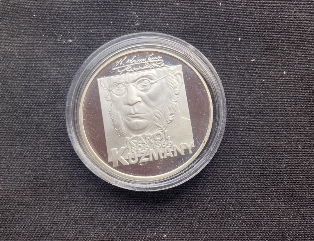 【币观天下】第138场钱币拍卖 【斯洛伐克】斯洛伐克2006年200克朗精制银币 纪念作家卡罗尔•库茨马尼诞辰200周年