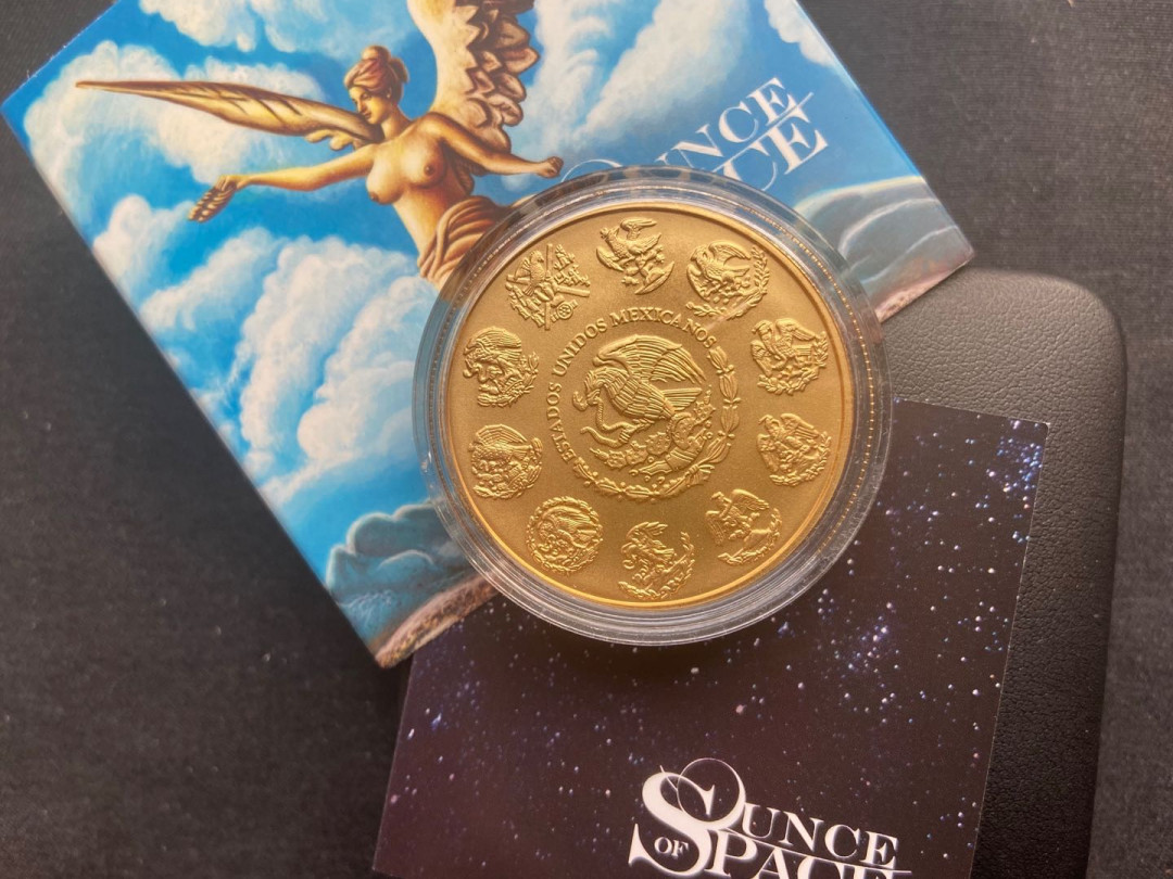 【币观天下】第138场钱币拍卖 墨西哥2016年1盎司自由女神Allende陨石镶嵌彩色银币