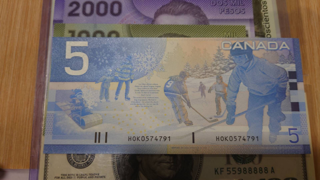 【囧羊收藏】精选微拍第16期~2021年第七期 精选港澳币和其它世界纸币 2002版（2005年印制）加拿大5元 初版无金属线 全新绝品