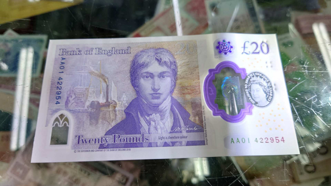 【囧羊收藏】精选微拍第16期~2021年第七期 精选港澳币和其它世界纸币 【仅供欣赏增进流量 请勿出价谢谢】2020年英国G序列20镑 首发AA01冠 全新绝品