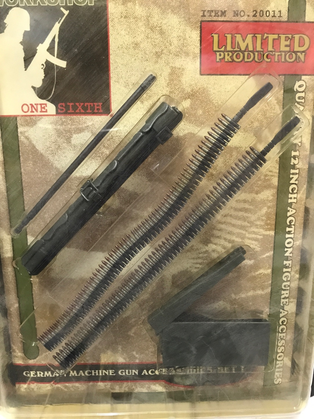 零元拍：1/6 绝版 黄色潜水艇 WW2德军MG34配件吊卡
