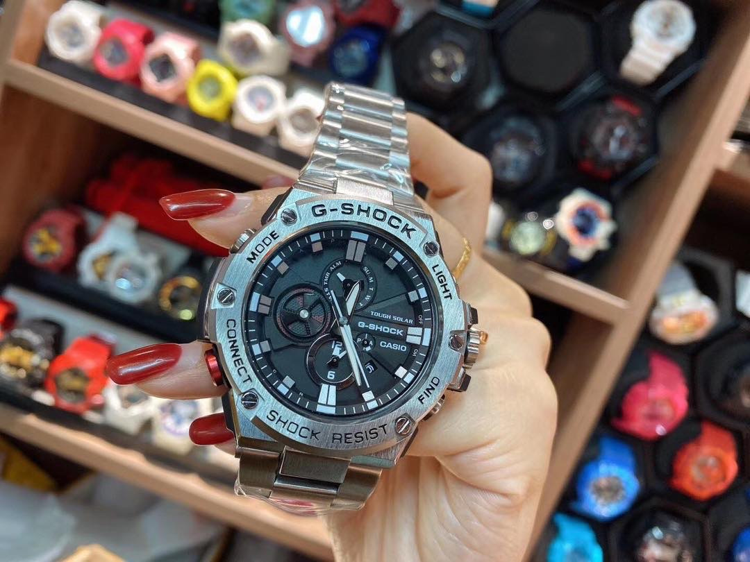 手表一比一复刻专场  抖音爆款 、G-SHOCK卡西欧GST-B100系列、经典防震表盘设计 一键亮灯模式 配合冲击视觉的强烈色彩 防震防磁生活防水 全自动日历表身一如既往采用特种材料 效果绝对是相当满意的 在当今所有的系列手表中也是不多见的 手表颜值绝对的爆表！