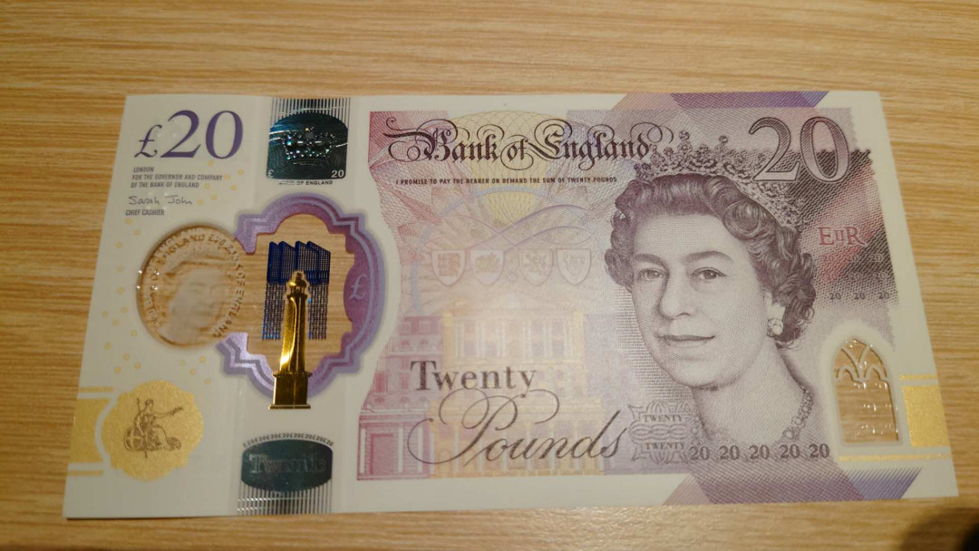 【囧羊收藏】精选微拍第16期~2021年第七期 精选港澳币和其它世界纸币 2020年英国G序列20镑 首发AA冠 全新绝品无4尾号090