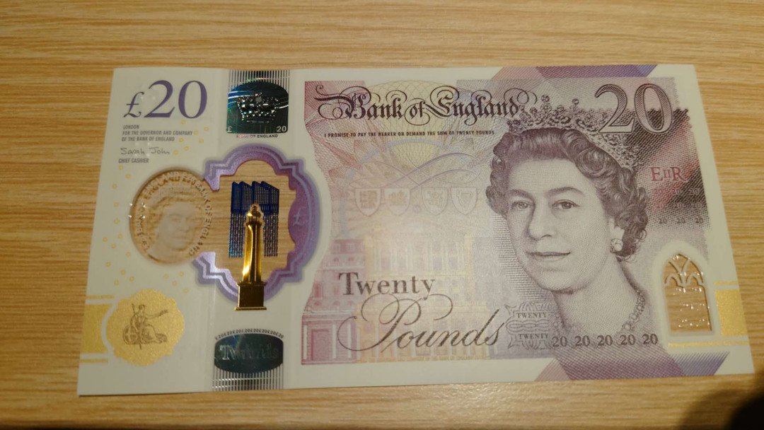 【囧羊收藏】精选微拍第16期~2021年第七期 精选港澳币和其它世界纸币 2020年英国G序列20镑 首发AA冠 全新绝品 尾号44